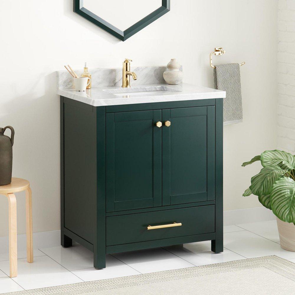 Signature Hardware Hunter Green 30 in. Floor Mount Vanity 
