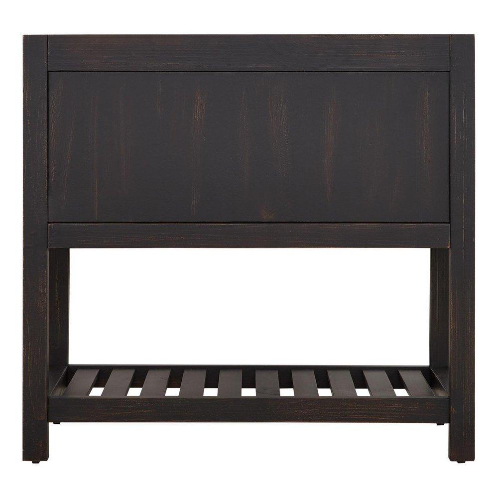 Signature Hardware Rustic Black 36 in. Floor Mount Vanity 