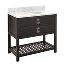 Signature Hardware Rustic Black 36 in. Floor Mount Vanity 