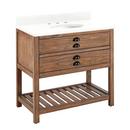 Signature Hardware Farmhouse Brown 36 in. Floor Mount Vanity 