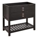 Signature Hardware Rustic Black 36 in. Floor Mount Vanity 