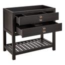Signature Hardware Rustic Black 36 in. Floor Mount Vanity 