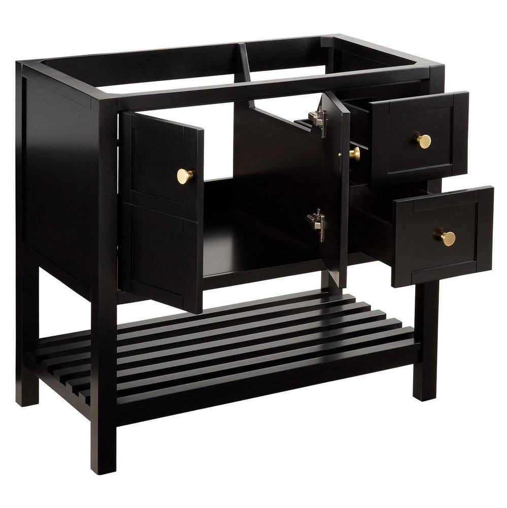 Signature Hardware Black 36 in. Floor Mount Vanity 