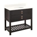 Signature Hardware Rustic Black 36 in. Floor Mount Vanity 