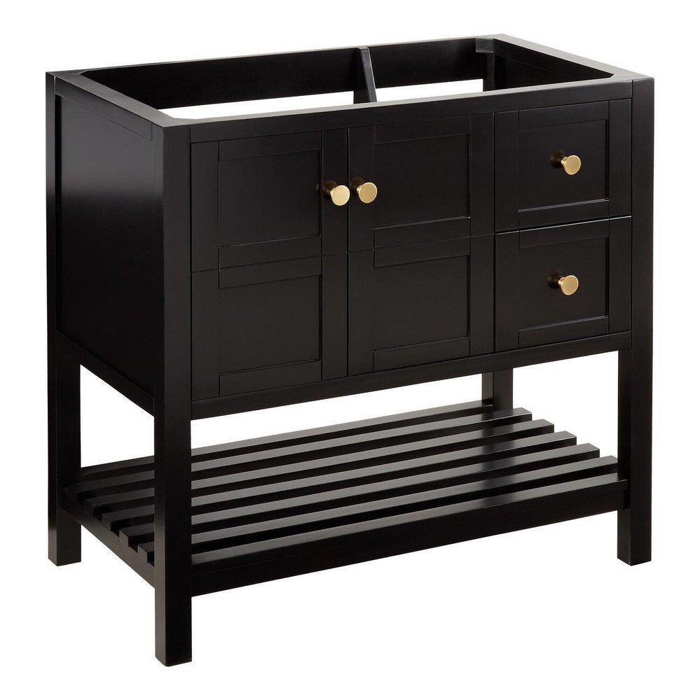 Signature Hardware Black 36 in. Floor Mount Vanity 