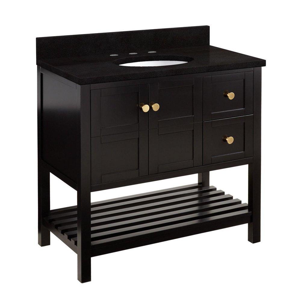 Signature Hardware Black 36 in. Floor Mount Vanity 
