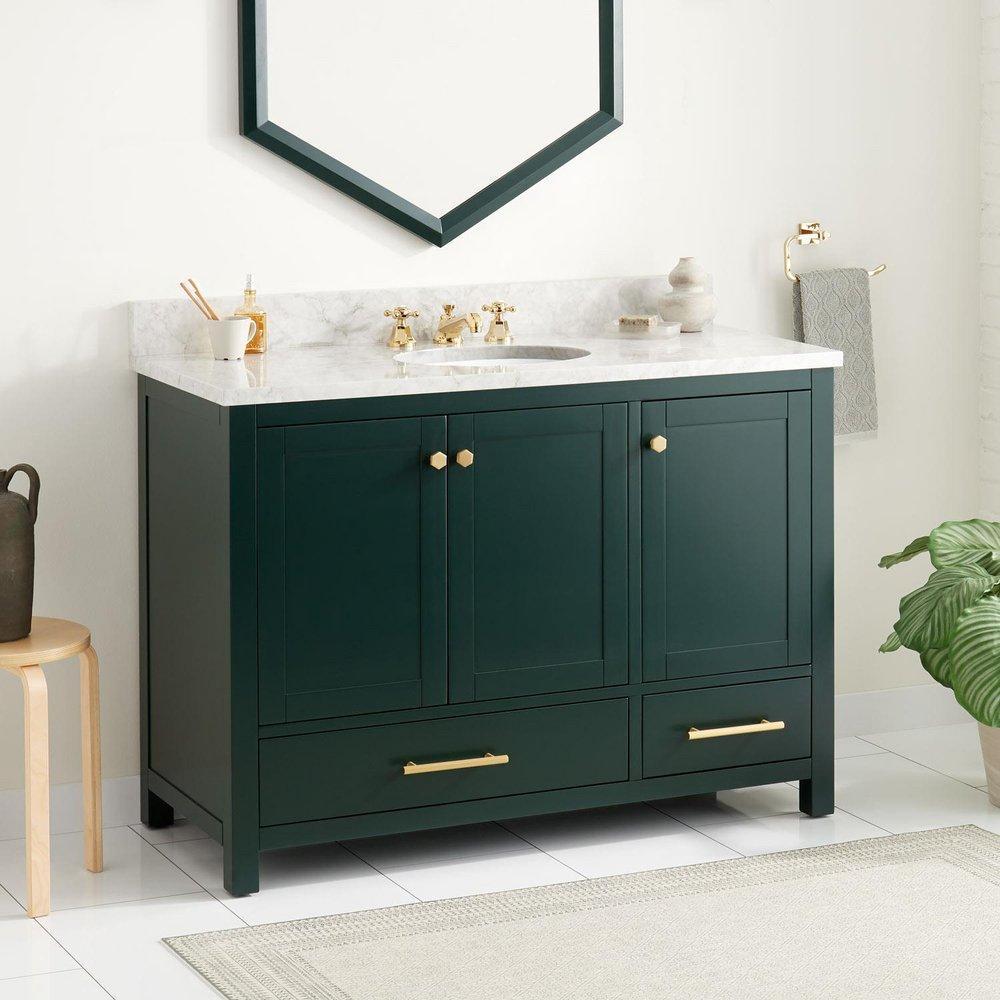 Signature Hardware Green 48 in. Floor Mount Vanity 