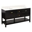 Signature Hardware Black 60 in. Floor Mount Vanity 