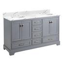 Signature Hardware Grey 59-1/4 in. Floor Mount Vanity 