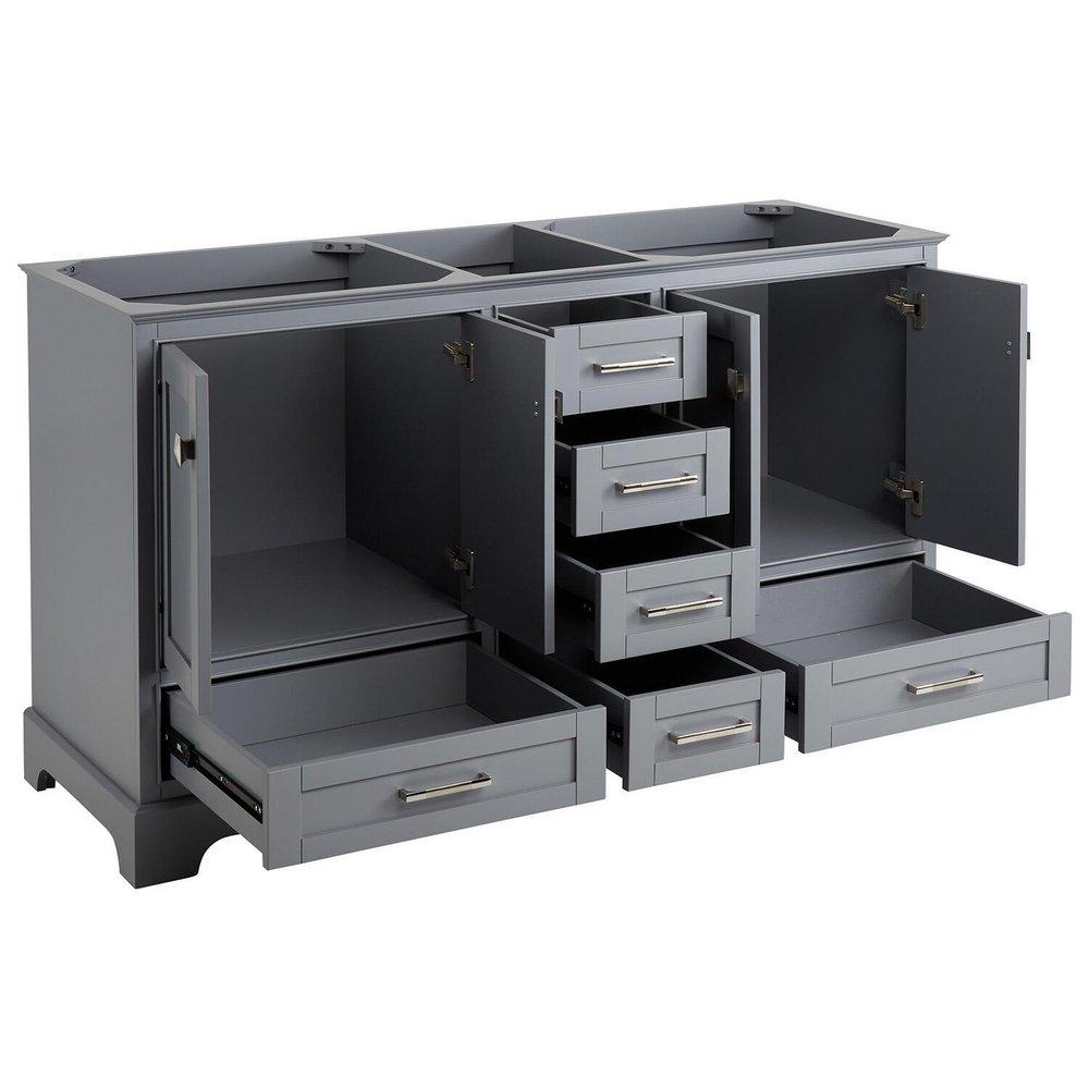 Signature Hardware Grey 59-1/4 in. Floor Mount Vanity 