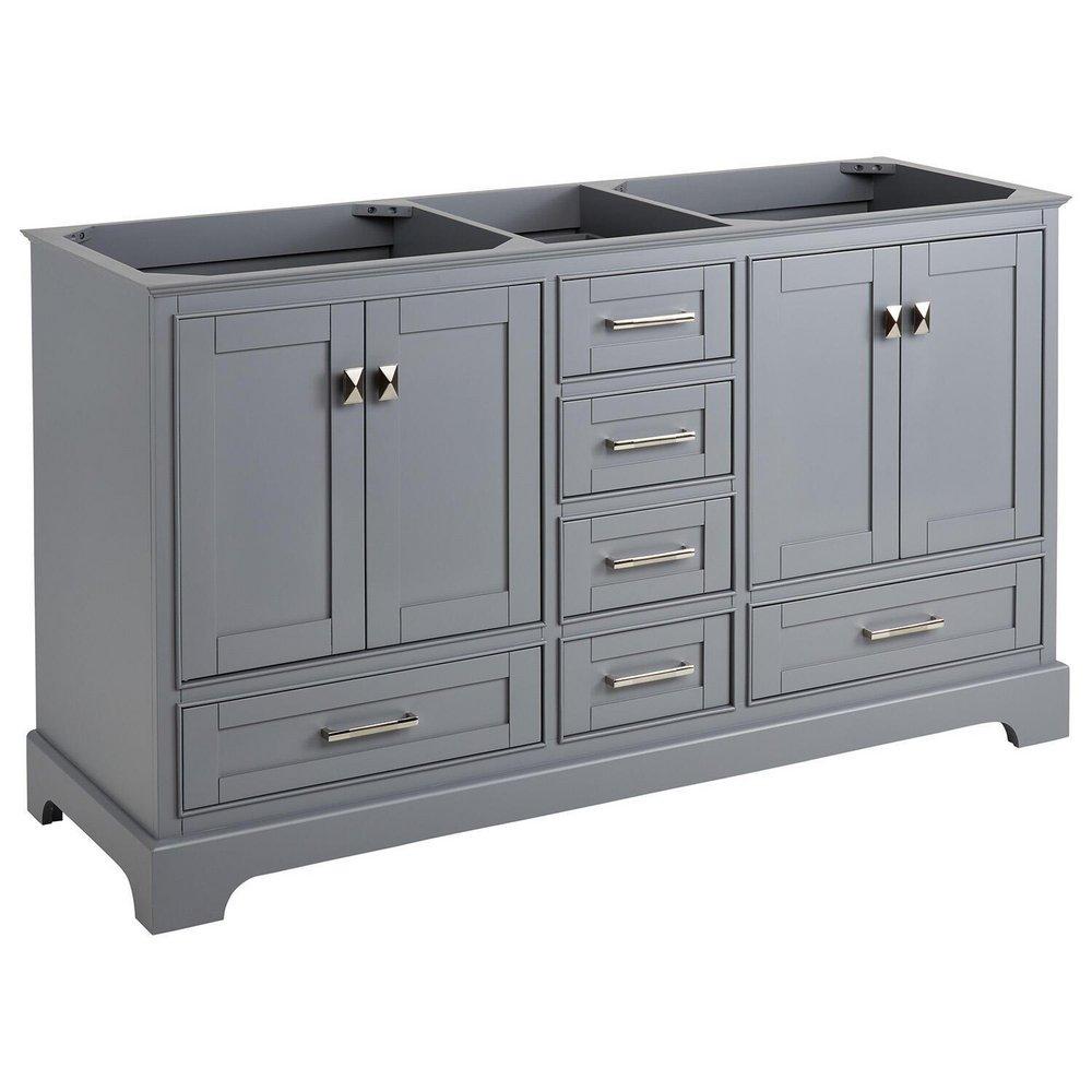 Signature Hardware Grey 59-1/4 in. Floor Mount Vanity 