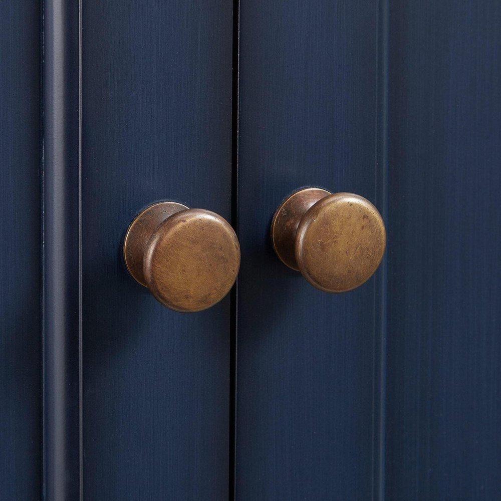 Signature Hardware Vintage Navy Blue 36-1/4 in. Floor Mount Vanity 