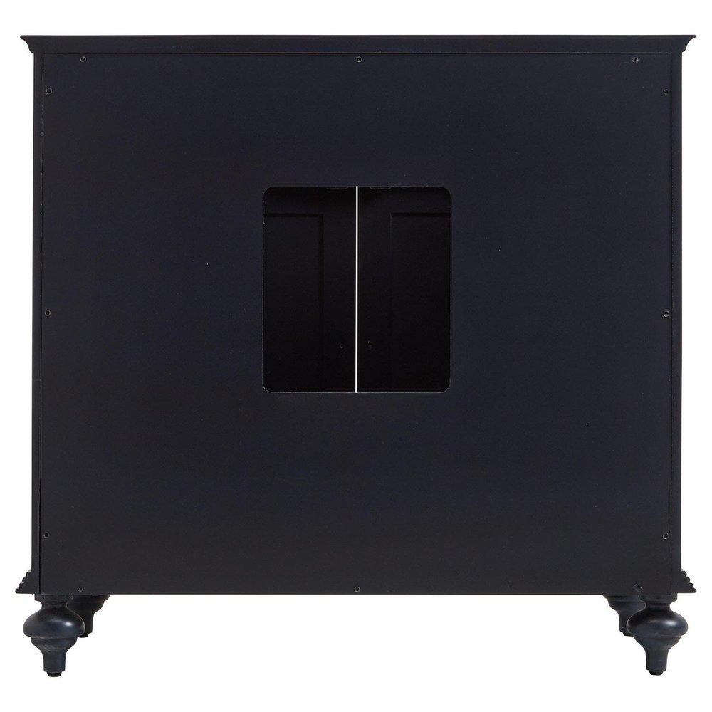 Signature Hardware Vintage Navy Blue 36-1/4 in. Floor Mount Vanity 