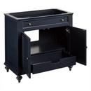 Signature Hardware Vintage Navy Blue 36-1/4 in. Floor Mount Vanity 