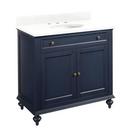 Signature Hardware Vintage Navy Blue 36-1/4 in. Floor Mount Vanity 