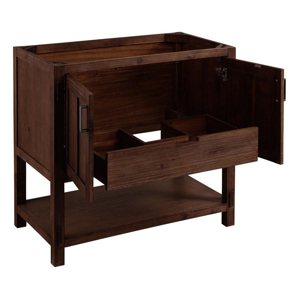 Signature Hardware Absolute Black 36 in. Floor Mount Vanity 