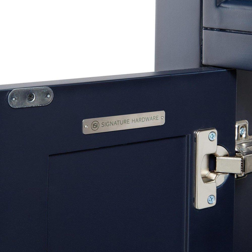 Signature Hardware Vintage Navy Blue 48 in. Floor Mount Vanity 