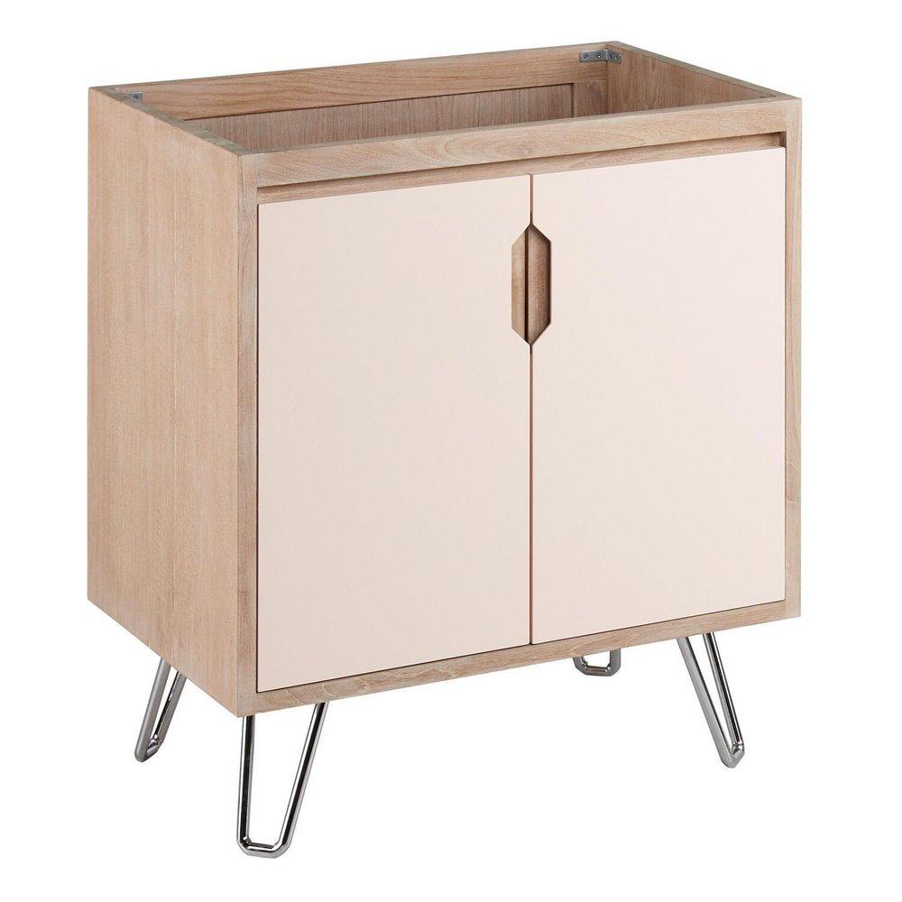 Signature Hardware Blush/Whitewash 30-1/8 in. Floor Mount Vanity 
