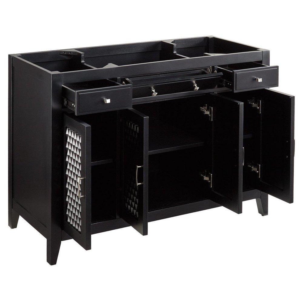 Signature Hardware Black 48 in. Floor Mount Vanity 