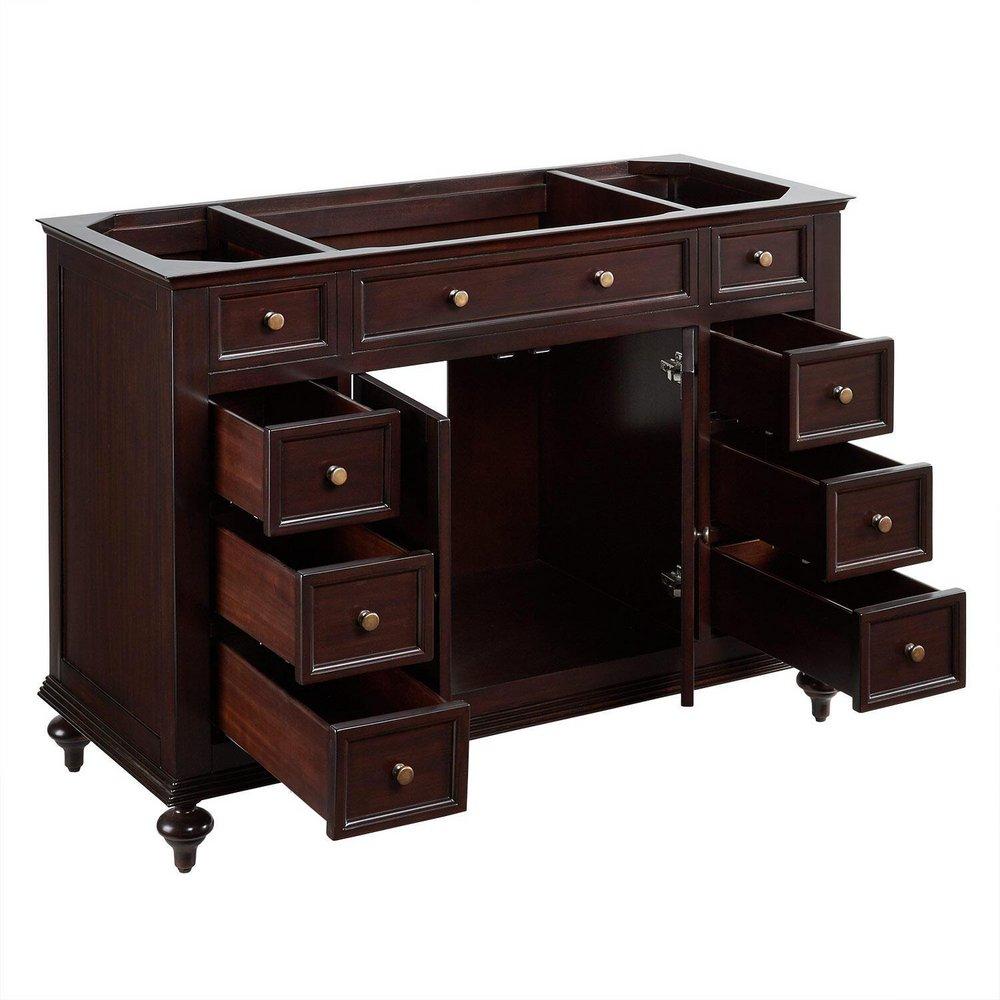 Signature Hardware Dark Espresso 48 in. Floor Mount Vanity 