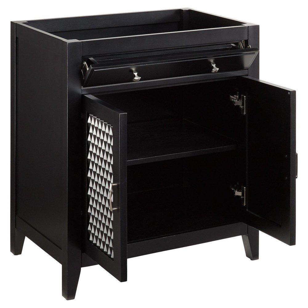 Signature Hardware Black 30 in. Floor Mount Vanity 