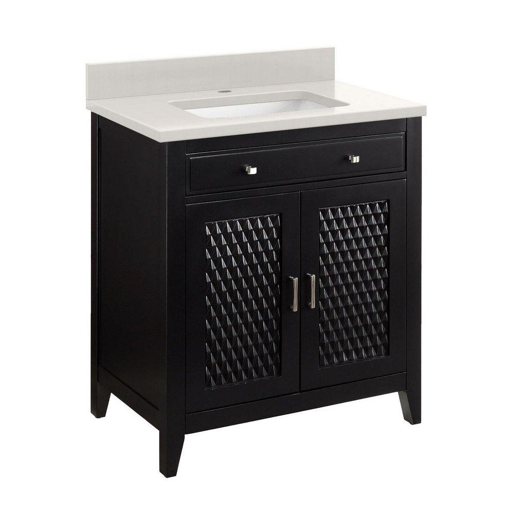 Signature Hardware Black 30 in. Floor Mount Vanity 