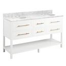 Signature Hardware Bright White 60 in. Floor Mount Vanity 
