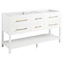 Signature Hardware Bright White 60 in. Floor Mount Vanity 