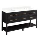 Signature Hardware Black 60 in. Floor Mount Vanity 