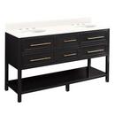 Signature Hardware Black 60 in. Floor Mount Vanity 