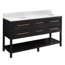 Signature Hardware Black 60 in. Floor Mount Vanity 