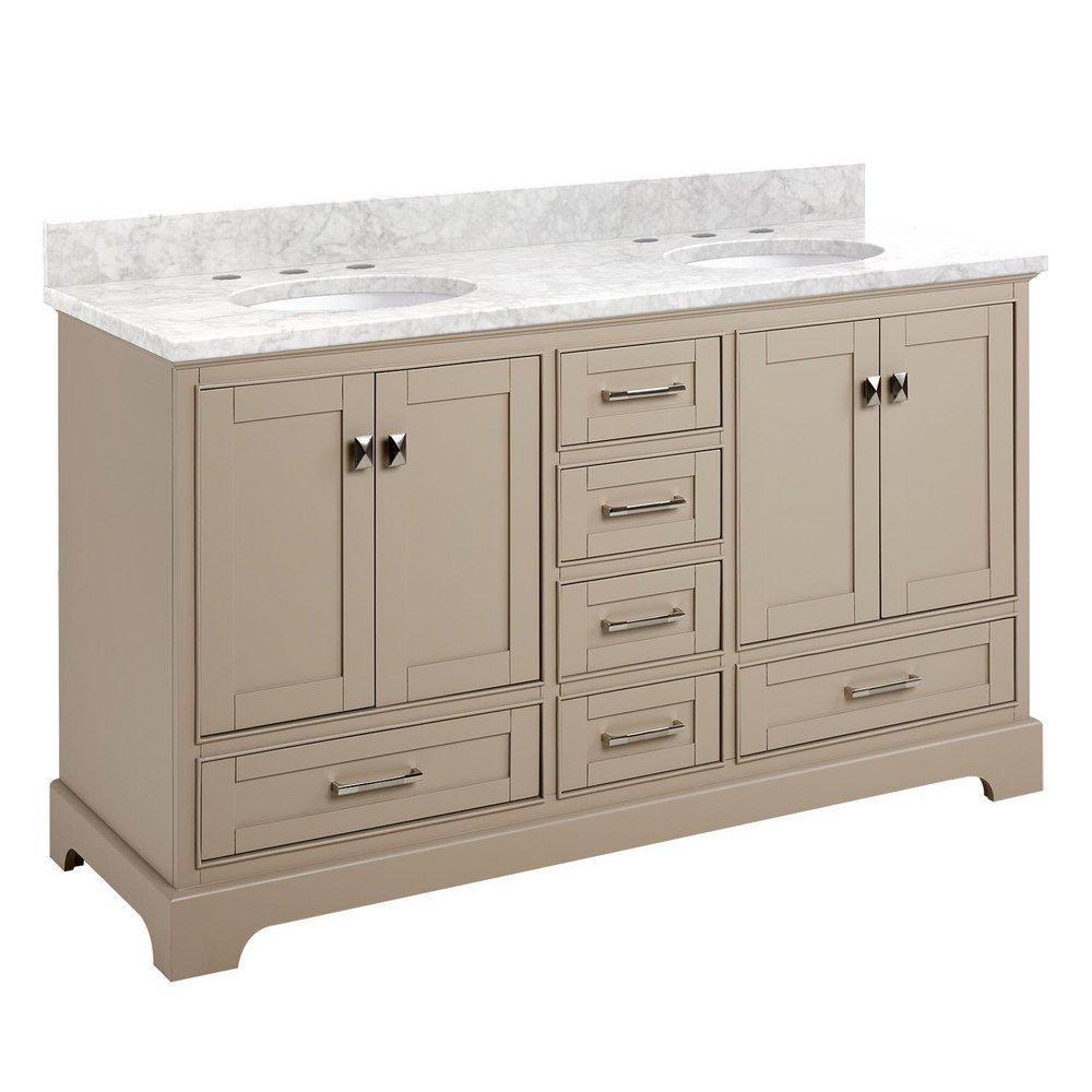 Signature Hardware Taupe 59-1/4 in. Floor Mount Vanity 