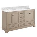 Signature Hardware Taupe 59-1/4 in. Floor Mount Vanity 