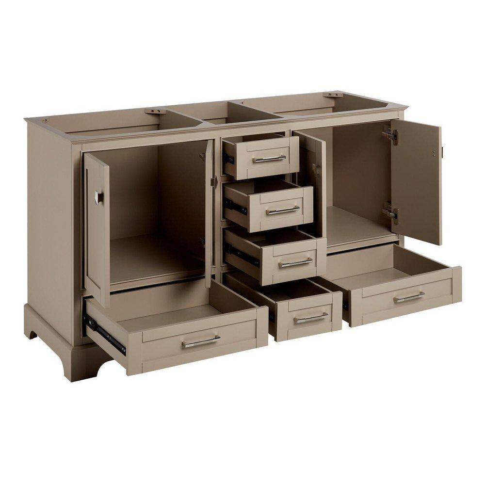Signature Hardware Taupe 59-1/4 in. Floor Mount Vanity 