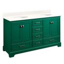 Signature Hardware Emerald Green 59-1/4 in. Floor Mount Vanity 
