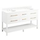 Signature Hardware Bright White 60 in. Floor Mount Vanity 