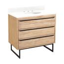 Signature Hardware Natural Teak 36 in. Floor Mount Vanity 
