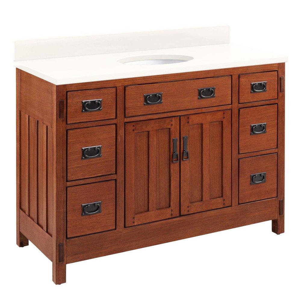 Signature Hardware Autumn Wheat 48 in. Floor Mount Vanity 