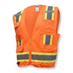 Solid and Mesh Safety Vest featuring Brandt, XL