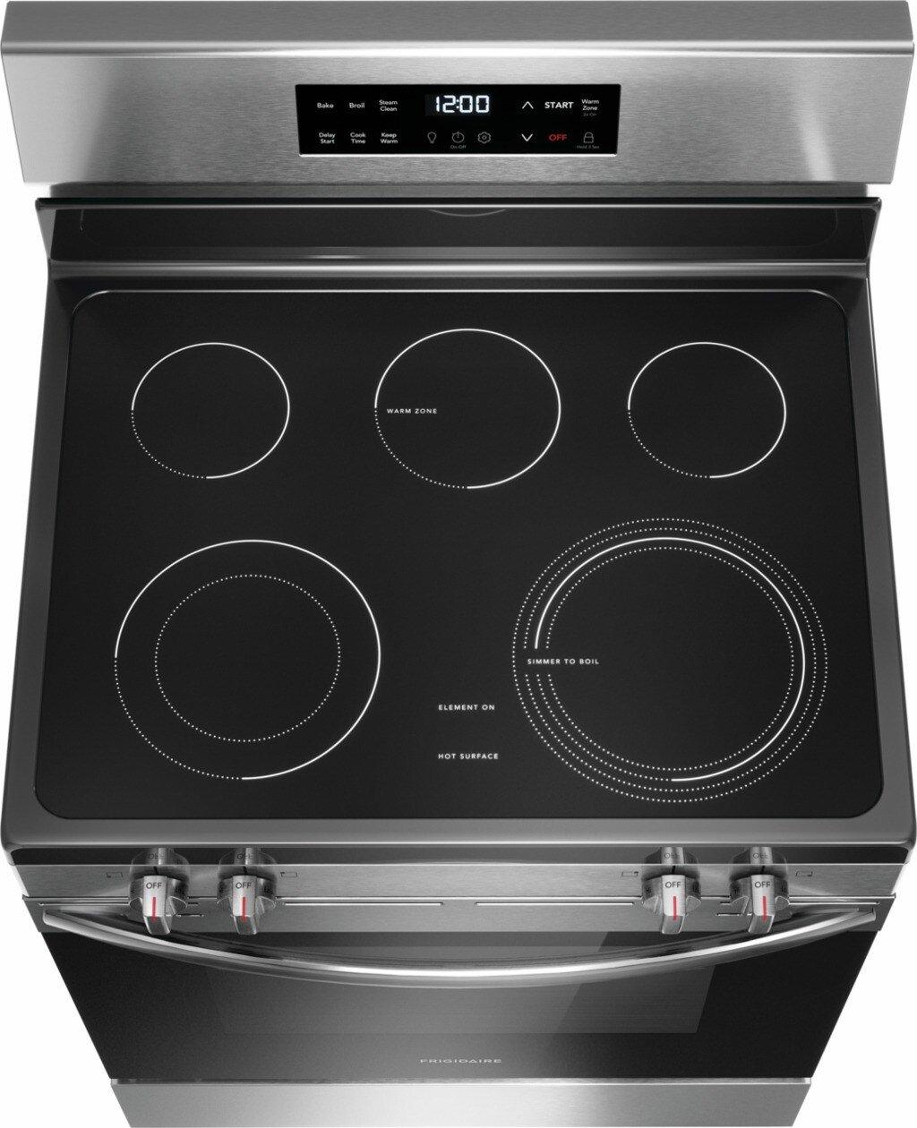 Frigidaire Stainless Steel 30 x 47-3/4 in. 5.3 cu. ft. Radiant Electric Freestanding Range 