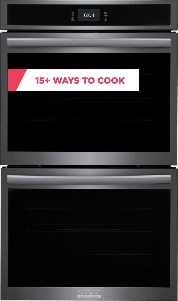 Frigidaire Gallery Black Stainless Steel 29-7/8 in. 10.6 cu. ft. 40A Drop Down Wall Mount Double Oven 