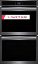 29-7/8 in. 10.6 cu. ft. 40A Drop Down Wall Mount Double Oven in Black Stainless Steel