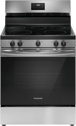 30 x 47-3/4 in. 5.3 cu. ft. 5-Burner Electric Freestanding Range in Stainless Steel