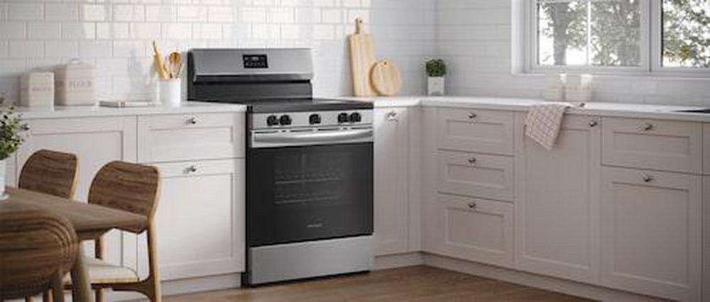 Frigidaire Stainless Steel 30 x 47-3/4 in. 5.3 cu. ft. 5-Burner Electric Freestanding Range 