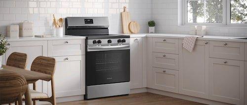 Frigidaire Stainless Steel 30 x 47-3/4 in. 5.3 cu. ft. 5-Burner Electric Freestanding Range 