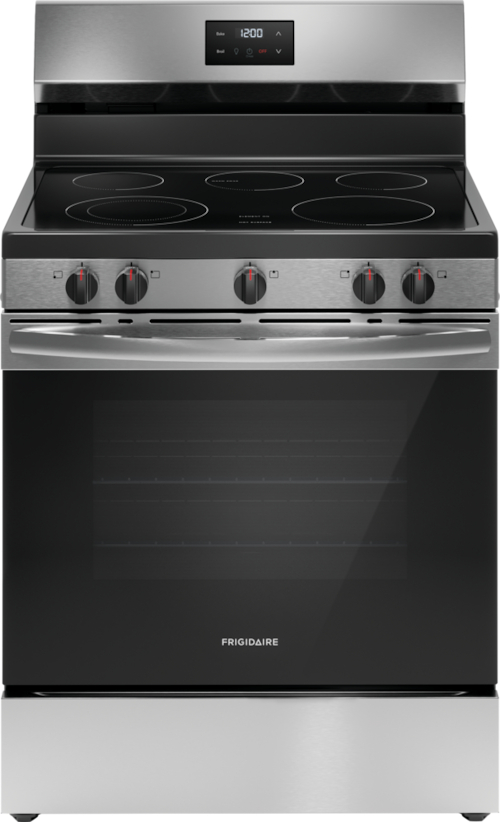Frigidaire Stainless Steel 30 x 47-3/4 in. 5.3 cu. ft. 5-Burner Electric Freestanding Range 