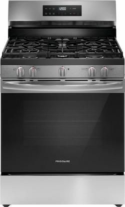 30 in. 5-Burner Natural Gas Freestanding Range in Stainless Steel