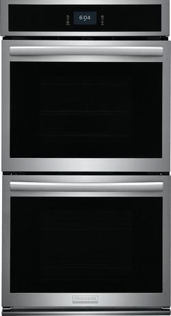 27 in. 7.6 cu. ft. 40A Drop Down Wall Mount Double Oven in Stainless Steel