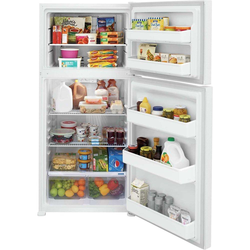 18 cu. ft. Top Freezer Refrigerator in White 