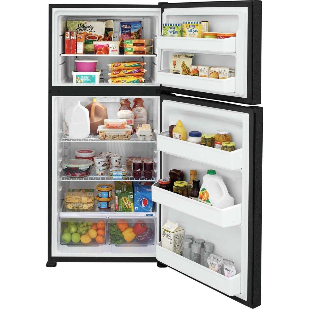 18 cu. ft. Top Freezer Refrigerator in Black 